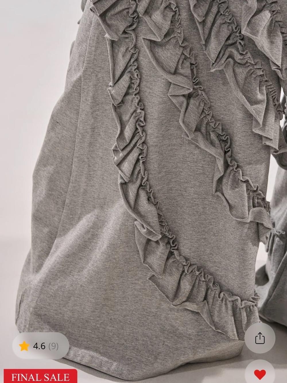 AKIRA Gray Ruffled Jumpsuit Romper - Picture 5 of 7